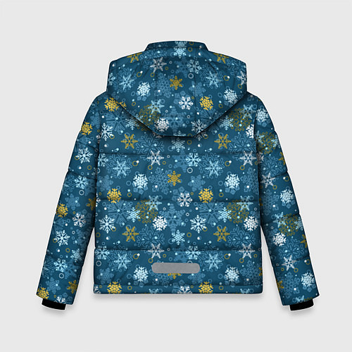 Зимняя куртка для мальчика Снежинки / 3D-Светло-серый – фото 2