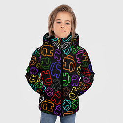 Куртка зимняя для мальчика AMONG US NEON, цвет: 3D-черный — фото 2