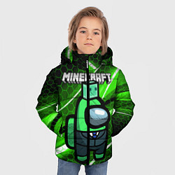 Куртка зимняя для мальчика Among Us х Minecraft Z, цвет: 3D-черный — фото 2