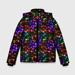 Куртка зимняя для мальчика Разноцветное Сияние, цвет: 3D-черный