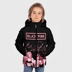 Куртка зимняя для мальчика BLACKPINK цвета 3D-черный — фото 2
