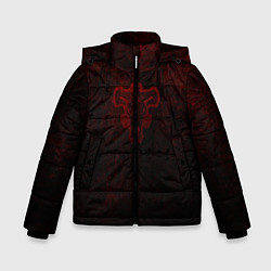Куртка зимняя для мальчика Черный клевер, цвет: 3D-красный