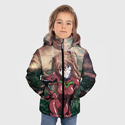 Куртка зимняя для мальчика Аска Евангелион, цвет: 3D-черный — фото 2
