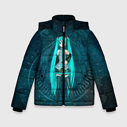 Куртка зимняя для мальчика Мику Хацуне, цвет: 3D-черный
