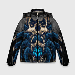 Куртка зимняя для мальчика Демонический паук, цвет: 3D-светло-серый