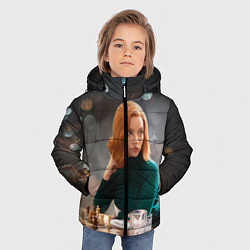 Куртка зимняя для мальчика Queens Gambit Ход Королевы, цвет: 3D-черный — фото 2