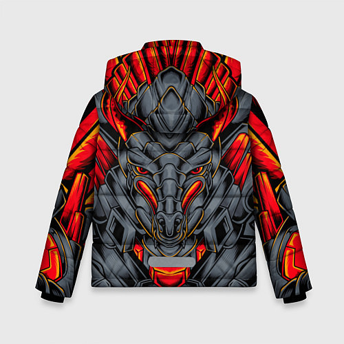 Зимняя куртка для мальчика Механический дракон / 3D-Черный – фото 2