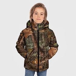 Куртка зимняя для мальчика Охотничий камуфляж, цвет: 3D-красный — фото 2