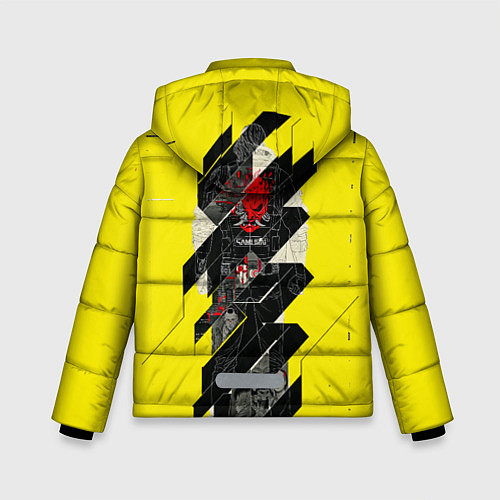 Зимняя куртка для мальчика Киберпанк 2077 Киану на спине / 3D-Черный – фото 2