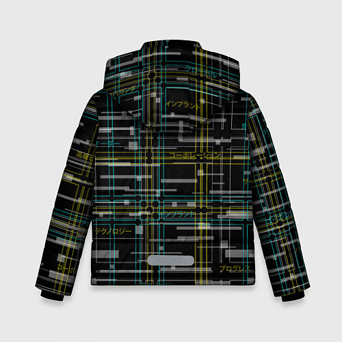 Зимняя куртка для мальчика Cyberpunk Tartan / 3D-Черный – фото 2