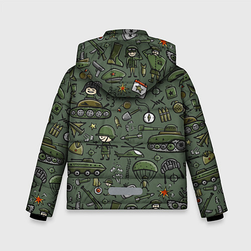 Зимняя куртка для мальчика Военные атрибуты / 3D-Черный – фото 2