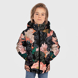 Куртка зимняя для мальчика Мопсы и Цветы, цвет: 3D-красный — фото 2