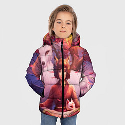 Куртка зимняя для мальчика Девушка-лиса, цвет: 3D-черный — фото 2