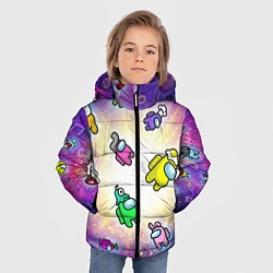 Куртка зимняя для мальчика Among us - просто космос, цвет: 3D-черный — фото 2