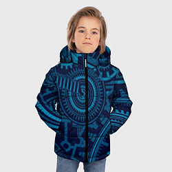Куртка зимняя для мальчика Steampunk Mechanic Blue, цвет: 3D-светло-серый — фото 2