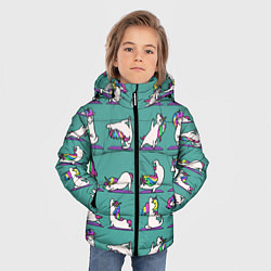 Куртка зимняя для мальчика Единороги Зарядка, цвет: 3D-черный — фото 2