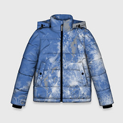 Куртка зимняя для мальчика Летающие треугольники, цвет: 3D-черный