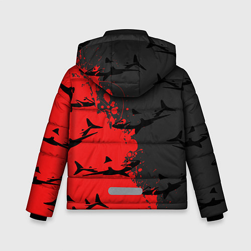 Зимняя куртка для мальчика Акулы / 3D-Черный – фото 2