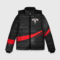 Куртка зимняя для мальчика TESLA ABSTRACT ТЕСЛА СПОРТ, цвет: 3D-черный
