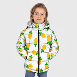 Куртка зимняя для мальчика Ананасы, цвет: 3D-черный — фото 2