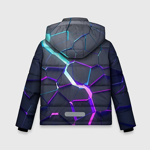 Зимняя куртка для мальчика НЕОНОВЫЙ РАЗЛОМ 3Д РАЗЛОМ / 3D-Черный – фото 2