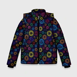 Куртка зимняя для мальчика Чакры, цвет: 3D-светло-серый
