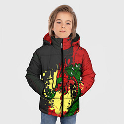 Куртка зимняя для мальчика Chinese dragon, цвет: 3D-черный — фото 2