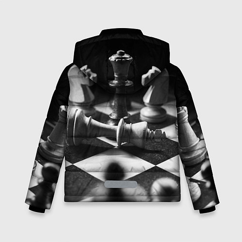 Зимняя куртка для мальчика Шахматы / 3D-Черный – фото 2