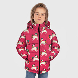 Куртка зимняя для мальчика Единорожки, цвет: 3D-черный — фото 2