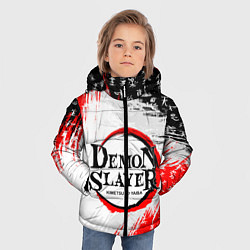 Куртка зимняя для мальчика КЛИНОК, РАССЕКАЮЩИЙ ДЕМОНОВ, цвет: 3D-черный — фото 2