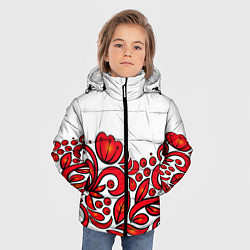 Куртка зимняя для мальчика ХОХЛОМА, цвет: 3D-черный — фото 2