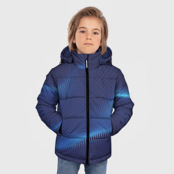 Куртка зимняя для мальчика 3D волна, цвет: 3D-светло-серый — фото 2