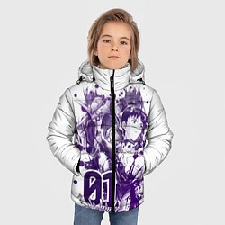 Куртка зимняя для мальчика Евангелион, EVA 01, цвет: 3D-черный — фото 2