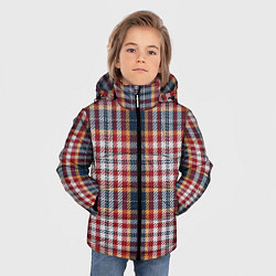 Куртка зимняя для мальчика Узор в клеточку, цвет: 3D-черный — фото 2