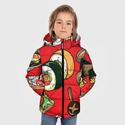 Куртка зимняя для мальчика Еда, цвет: 3D-светло-серый — фото 2