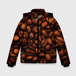 Куртка зимняя для мальчика Кофе 3D, цвет: 3D-черный