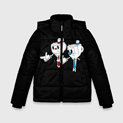 Куртка зимняя для мальчика CUPHEAD PULP FICTION, цвет: 3D-черный