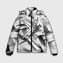 Куртка зимняя для мальчика Барбер, цвет: 3D-черный
