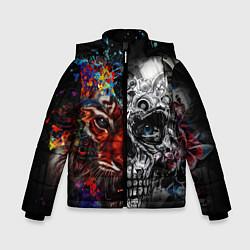 Куртка зимняя для мальчика TIGER, цвет: 3D-черный