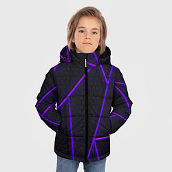 Куртка зимняя для мальчика СОТЫ НЕОНОВЫЕ - ГЕОМЕТРИЯ, цвет: 3D-черный — фото 2