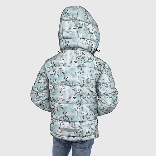Зимняя куртка для мальчика Следы / 3D-Светло-серый – фото 4