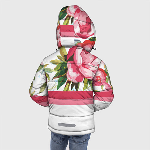 Зимняя куртка для мальчика Нежные Розы / 3D-Красный – фото 4