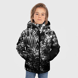 Куртка зимняя для мальчика Floral Pattern, цвет: 3D-черный — фото 2