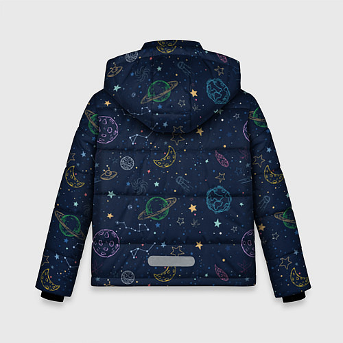 Зимняя куртка для мальчика Созвездия / 3D-Черный – фото 2