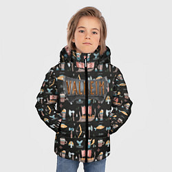 Куртка зимняя для мальчика Valheim викинги паттерн, цвет: 3D-черный — фото 2