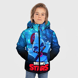 Куртка зимняя для мальчика Сквик Squeak Brawl Stars, цвет: 3D-светло-серый — фото 2