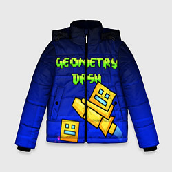 Куртка зимняя для мальчика GEOMETRY DASH ГЕОМЕТРИ ДАШ, цвет: 3D-черный