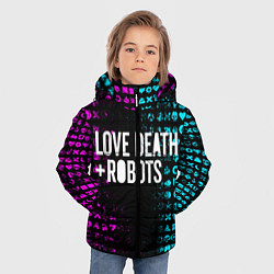 Куртка зимняя для мальчика ЛЮБОВЬ СМЕРТЬ И РОБОТЫ, цвет: 3D-черный — фото 2