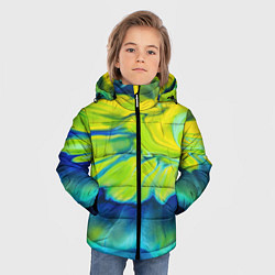 Куртка зимняя для мальчика Разводы яркой краски, цвет: 3D-красный — фото 2