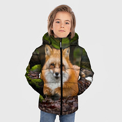 Куртка зимняя для мальчика Взрослый строгий лис, цвет: 3D-черный — фото 2